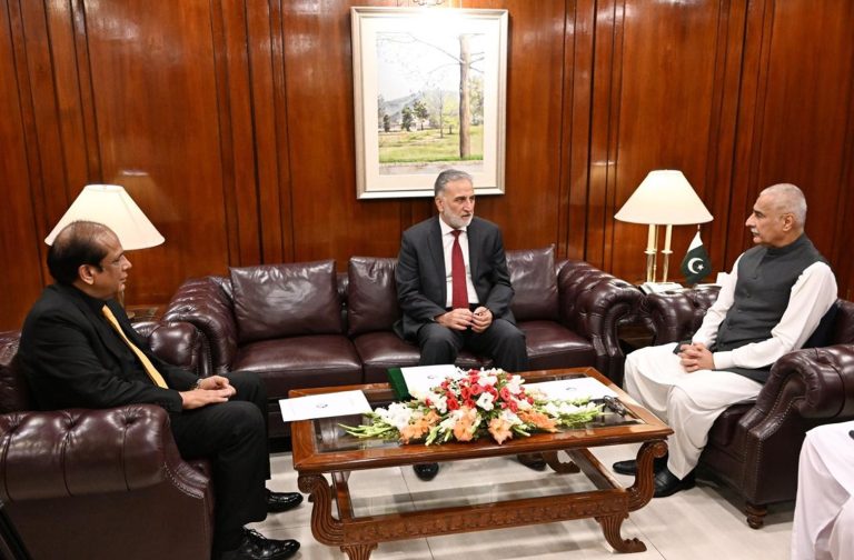 Chairman NAB presenting NAB biennial 2023-24 report to Speaker National Assembly Sardar Ayaz Sadiq on 25-04-25