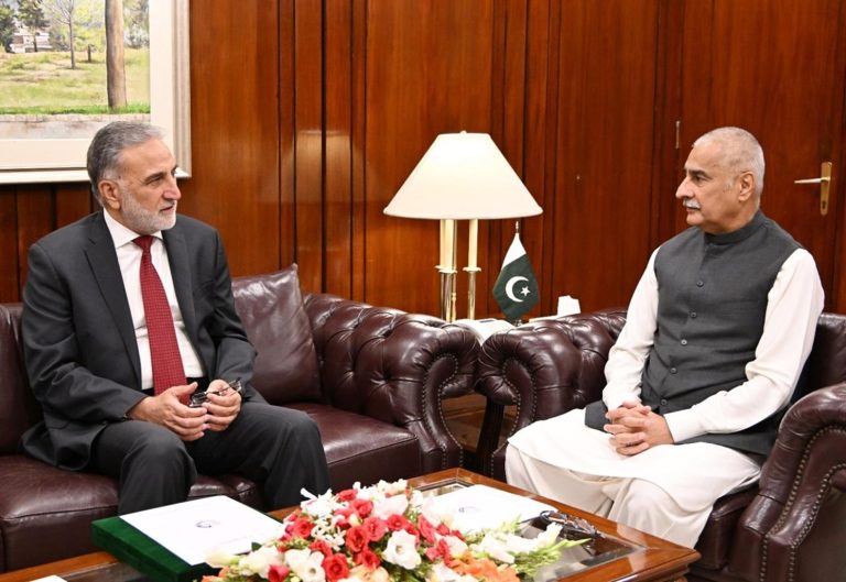 Chairman NAB presenting NAB biennial 2023-24 report to Speaker National Assembly Sardar Ayaz Sadiq on 25-04-25