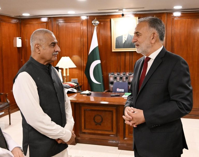 Chairman NAB presenting NAB biennial 2023-24 report to Speaker National Assembly Sardar Ayaz Sadiq on 25-04-25