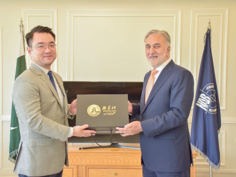 Meeting of Chairman NAB Gen (r) Nazir Ahmed with Mr. Jiang Chao, Bureau Chief of Xinhua News Agency on 5th November 2025.