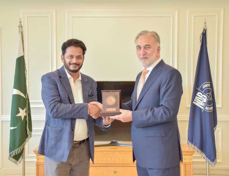 Meeting of Chairman NAB Gen (r) Nazir Ahmed with Mr. Jiang Chao, Bureau Chief of Xinhua News Agency on 5th November 2025.